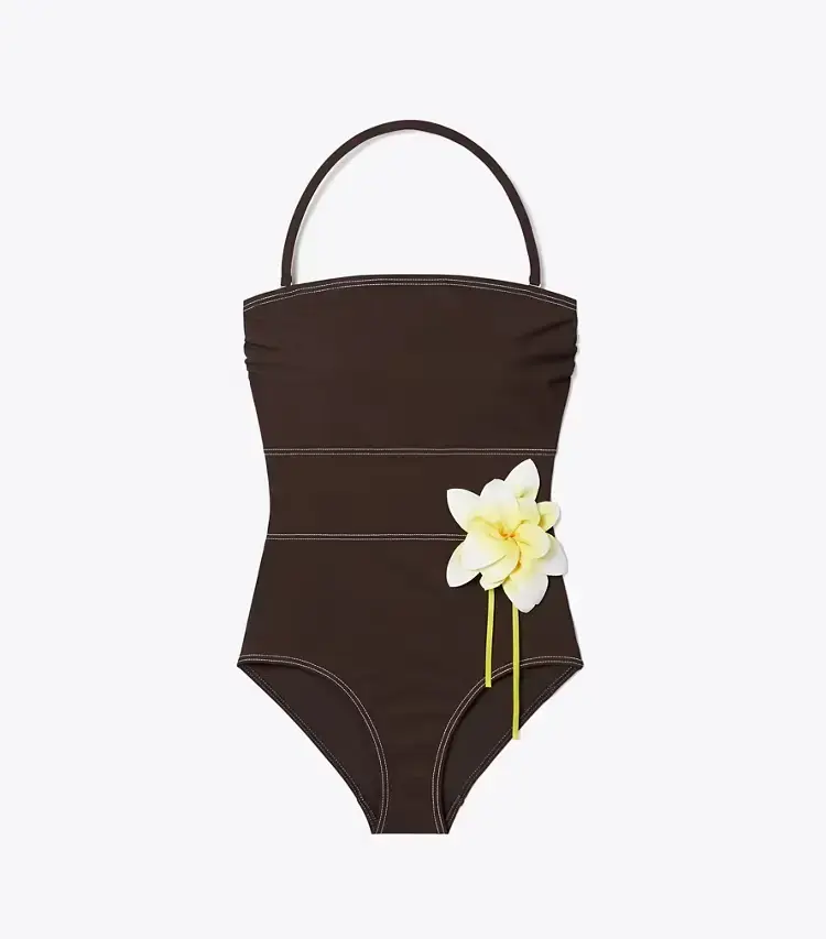Flower Bandeau Swimsuit