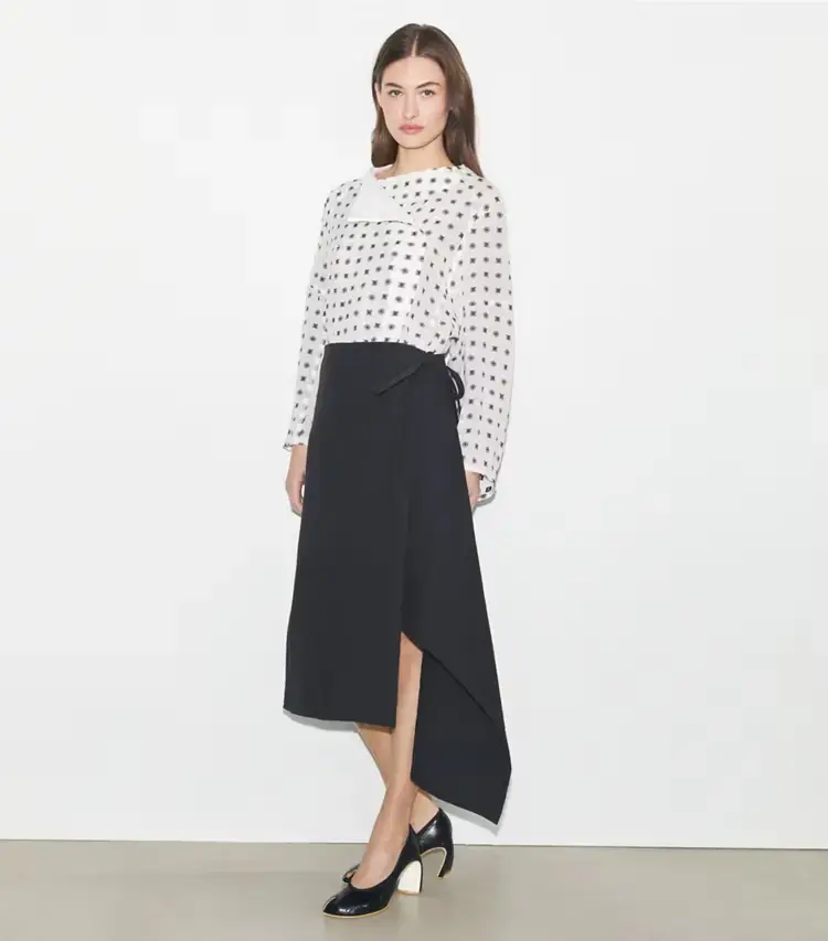 Jacquard Wrap Top - Image 3